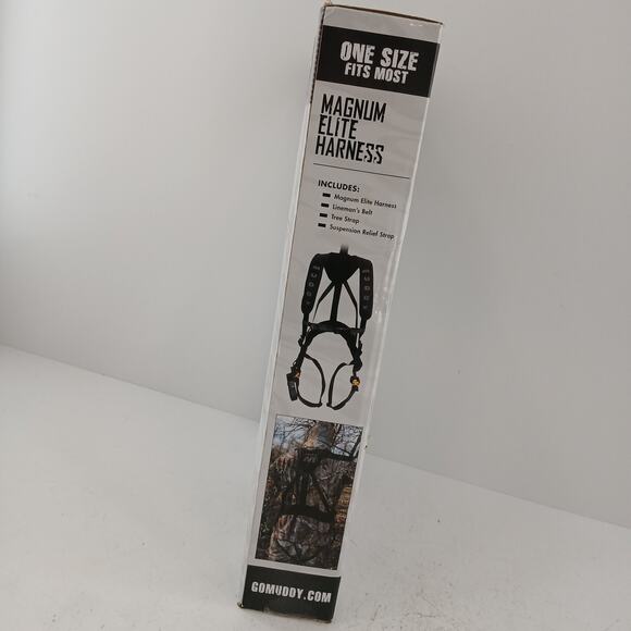 Muddy Magnum Elite Safety Harness One Size Tree Stand Hunting Gear Lightweight - Picture 9 of 15